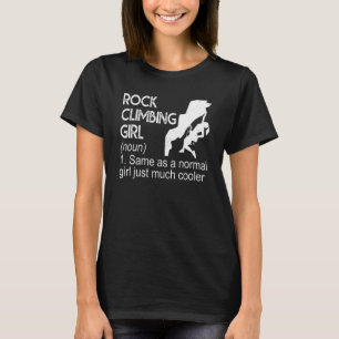 Camiseta Esportes de Definição de Rapariga de Escalada