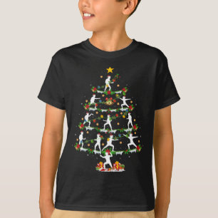 Camiseta Esportes de esgrima Lover Xmas Lighting Fencim