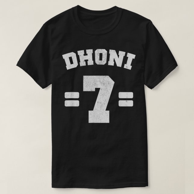 Camiseta Esportes de fã do críquete Dhoni 7 Cricket Lover  (Frente do Design)