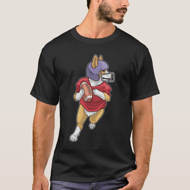 Camiseta Esportes de Futebol Americano Corgi (Frente)