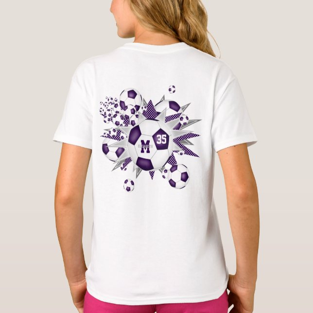 Camiseta esportes de futebol de roupa estrela seu branco ro (Verso)