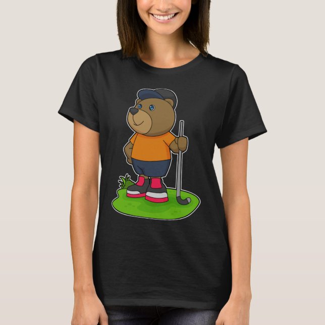 Camiseta Esportes de Hockey com Urso (Frente)