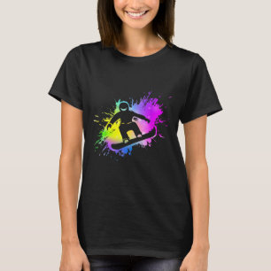 Camiseta Esportes de inverno dinâmicos para Abstrato do Sno