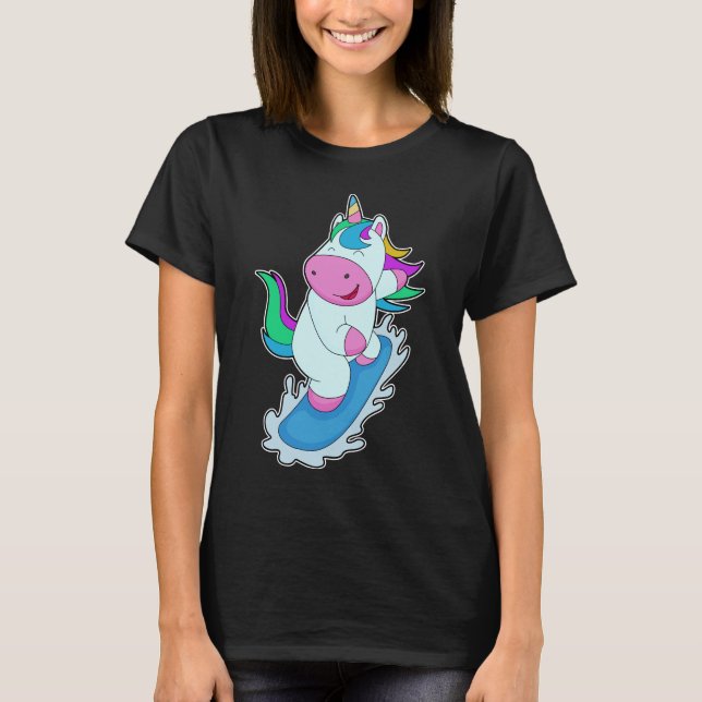 Camiseta Esportes de inverno do Unicorn Snowboard (Frente)