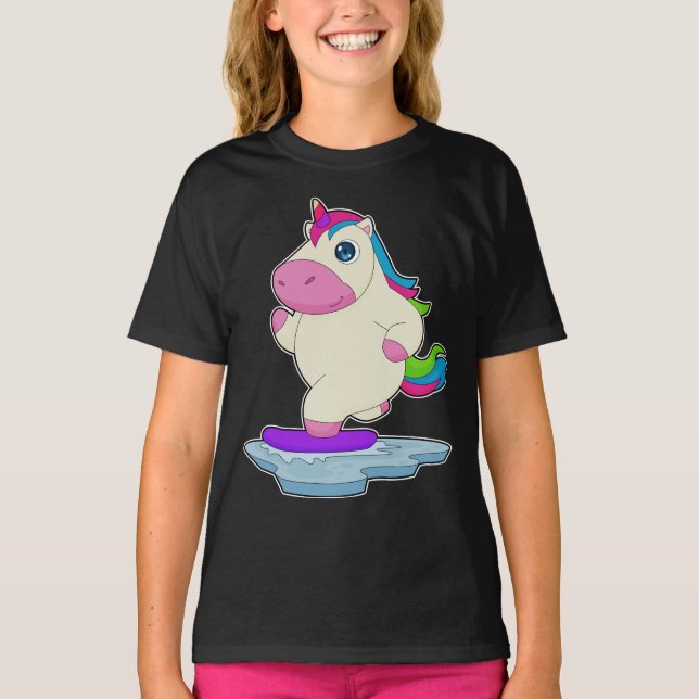 Camiseta Esportes de inverno do Unicorn Snowboard (Frente)