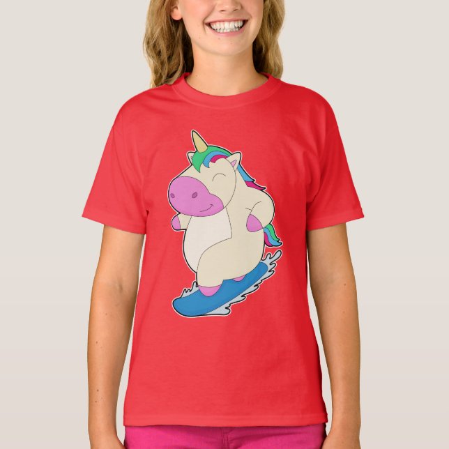 Camiseta Esportes de inverno do Unicorn Snowboard (Frente)