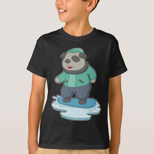 Camiseta Esportes de inverno para o "Snowboard" de cães (Frente)