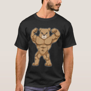 Camiseta Esportes de musculação do bodybuilder do urso
