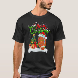 Camiseta Esportes de Rugby Enfeites de Natal Papai Noel Rug