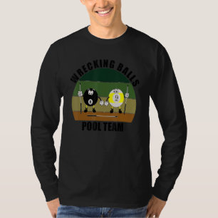 Camiseta Esportes de Taco Bilhar de Sinuca Equipe Bolas de