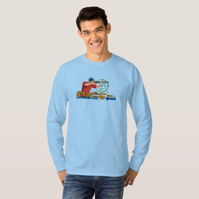 Camiseta Esportes de tiro | Capa longa masculina (Frente Completa)
