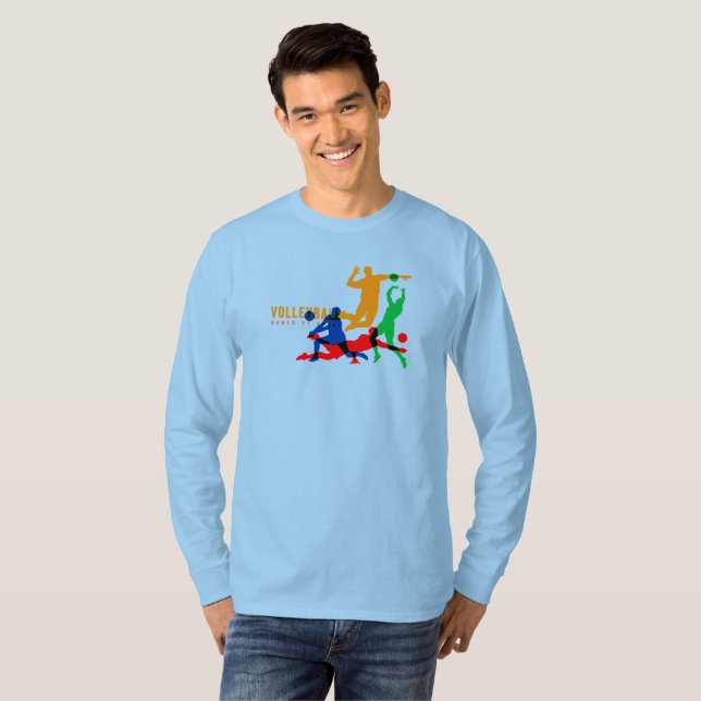 Camiseta Esportes de Voleibol | Capa longa masculina (Frente Completa)