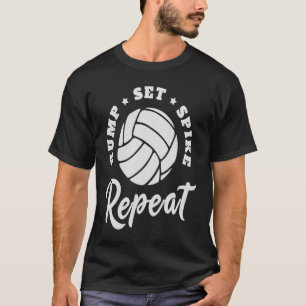 Camiseta Esportes De Voleibol Repetitivos De Bump Set