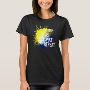 Camiseta Esportes De Voleibol Repetitivos De Bump Set