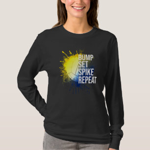 Camiseta Esportes De Voleibol Repetitivos De Bump Set