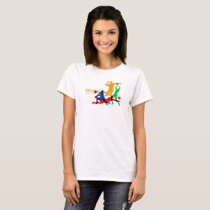 Camiseta Esportes de Voleibol   T-Shirt de mulher