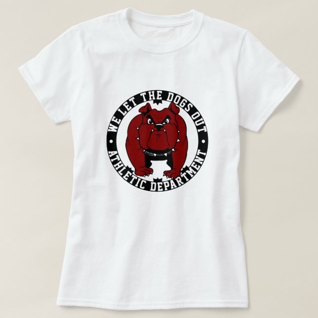 Camiseta Esportes Deixamos Os Cachorros Saírem Do Mascote D (Frente do Design)