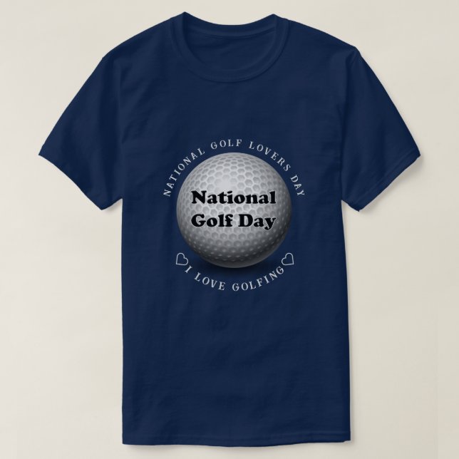 Camiseta Esportes do Dia Nacional do Golfe (Frente do Design)