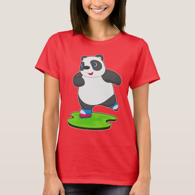 Camiseta Esportes em linha de skate Panda Inline para skate (Frente)