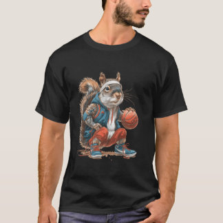 Camiseta Esportes Engraçados Camarão de Basquete Humor T Sh