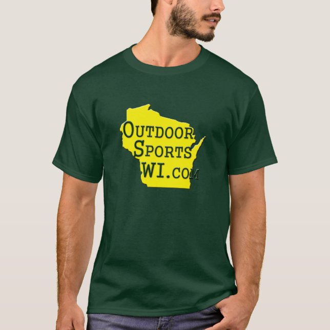 Camiseta Esportes exteriores Wisconsin - t-shirt amarelo do (Frente)