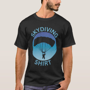 Camiseta Esportes Extremos de Paraquedismo com Skydiver Ret
