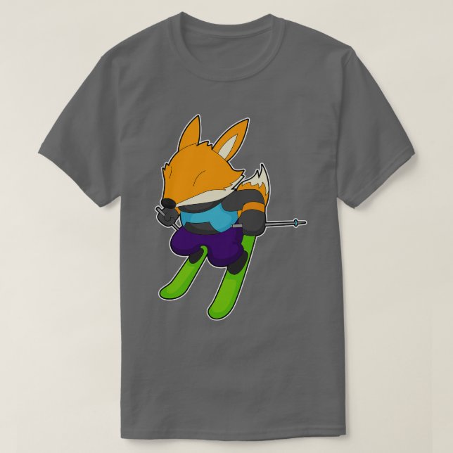 Camiseta Esportes Fox Skier Ski Winter (Frente do Design)