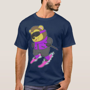 Camiseta Esportes Lion Skier Ski Winter