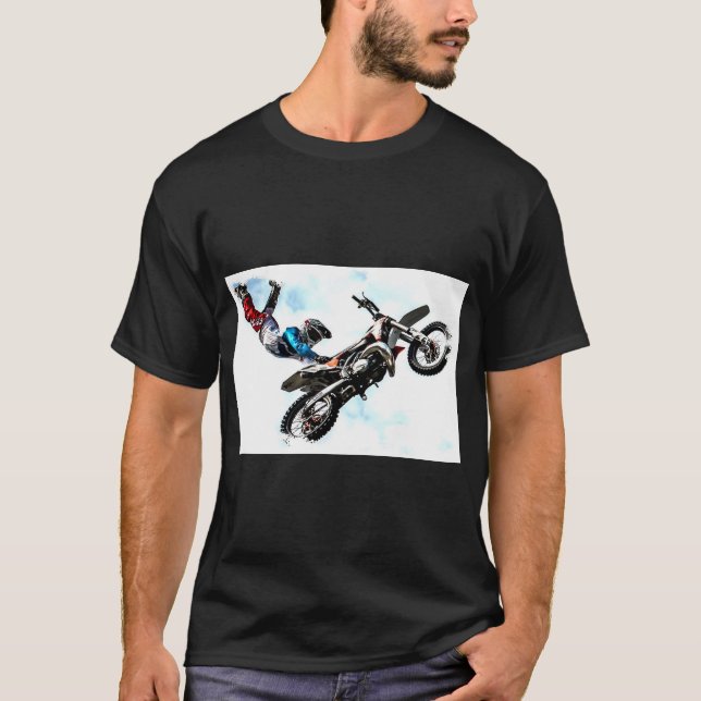 Camiseta Esportes modernos e elegantes Acrobatics Biker Pop (Frente)