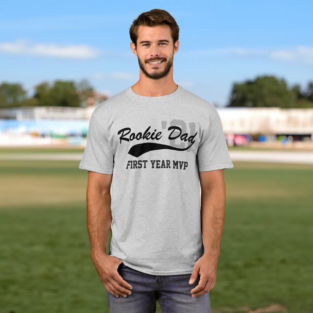 Camiseta Esportes MVP de Primeiro Ano do Pai Rookie (rookie dad new dad tshirt)