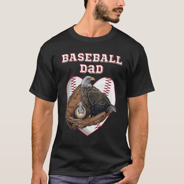 Camiseta Esportes na família Nature Bald Eagle American Bas (Frente)