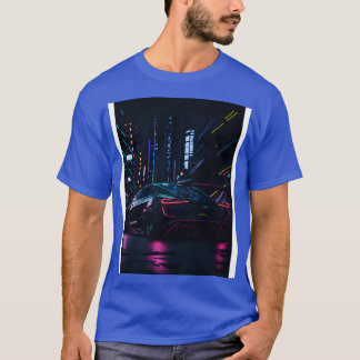 Camiseta Esportes negros na cidade japonesa