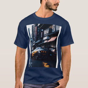 Camiseta Esportes negros na cidade japonesa 3