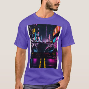 Camiseta Esportes Néon Escuros na Cidade Neon Japonesa 17