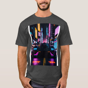 Camiseta Esportes Neon Escuros na Cidade Neon Japonesa 20