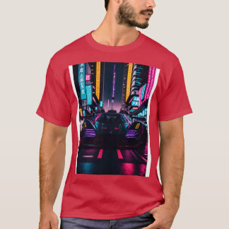 Camiseta Esportes Néon Escuros na Cidade Neon Japonesa 23