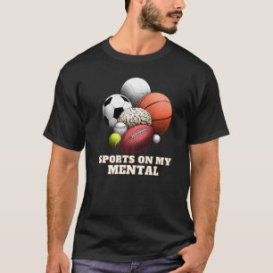 Camiseta Esportes No Meu Futebol Mental De Basquete Dez