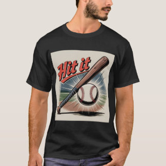 Camiseta Esportes Retro De Basebol Vintage "Atingi It"