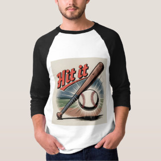 Camiseta Esportes Retro De Basebol Vintage "Atingi It"