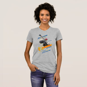 Camiseta Esportista Radical de Skate Retrô   Mulheres Ajust