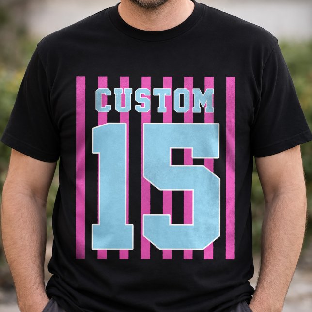 Camiseta esportiva com nome e número da equipe per (Criador carregado)