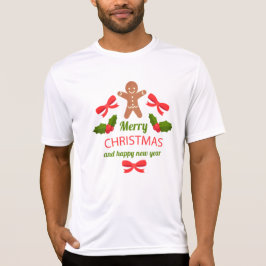 Camiseta Esportiva de Natal Família de Biscoito de