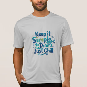 Camiseta Esportiva Masculina Gráfica de Peixe Sem