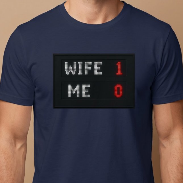 Camiseta Esposa - 1 Eu - 0 Marido (Criador carregado)