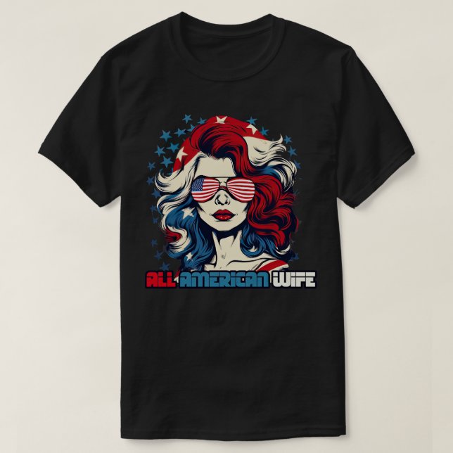 Camiseta Esposa Americana 2 (Frente do Design)