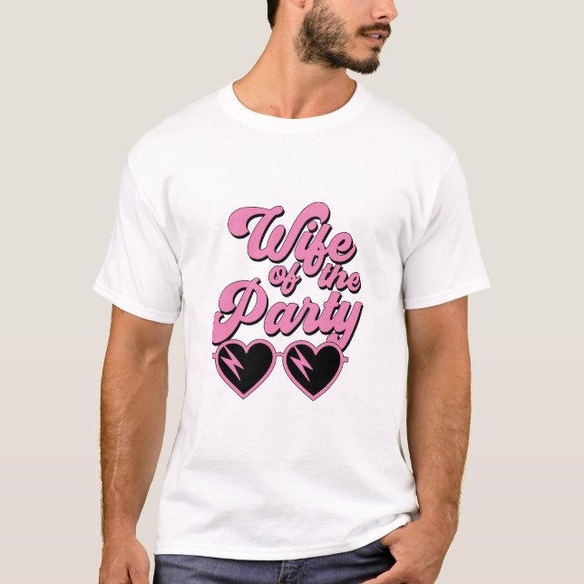 Camiseta Esposa Bonita e Retrô da Festa de Solteira (Frente)