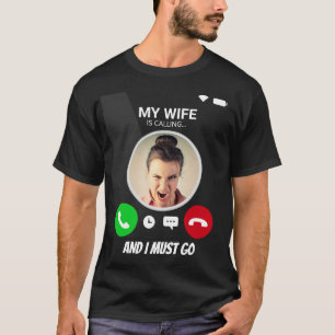 Camiseta Esposa chama Engraçado de Presente para Mulher Nam