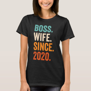Camiseta Esposa Chefe desde o terceiro aniversário de casam