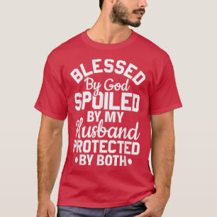 Camiseta Esposa Cristã Jesus Abençoada Por Deus Irritada Po
