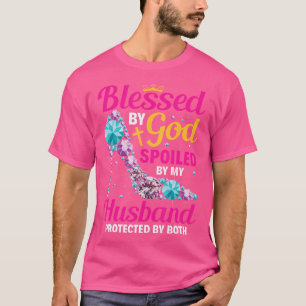 Camiseta Esposa Cristã Jesus Abençoada Por Deus Irritada Po